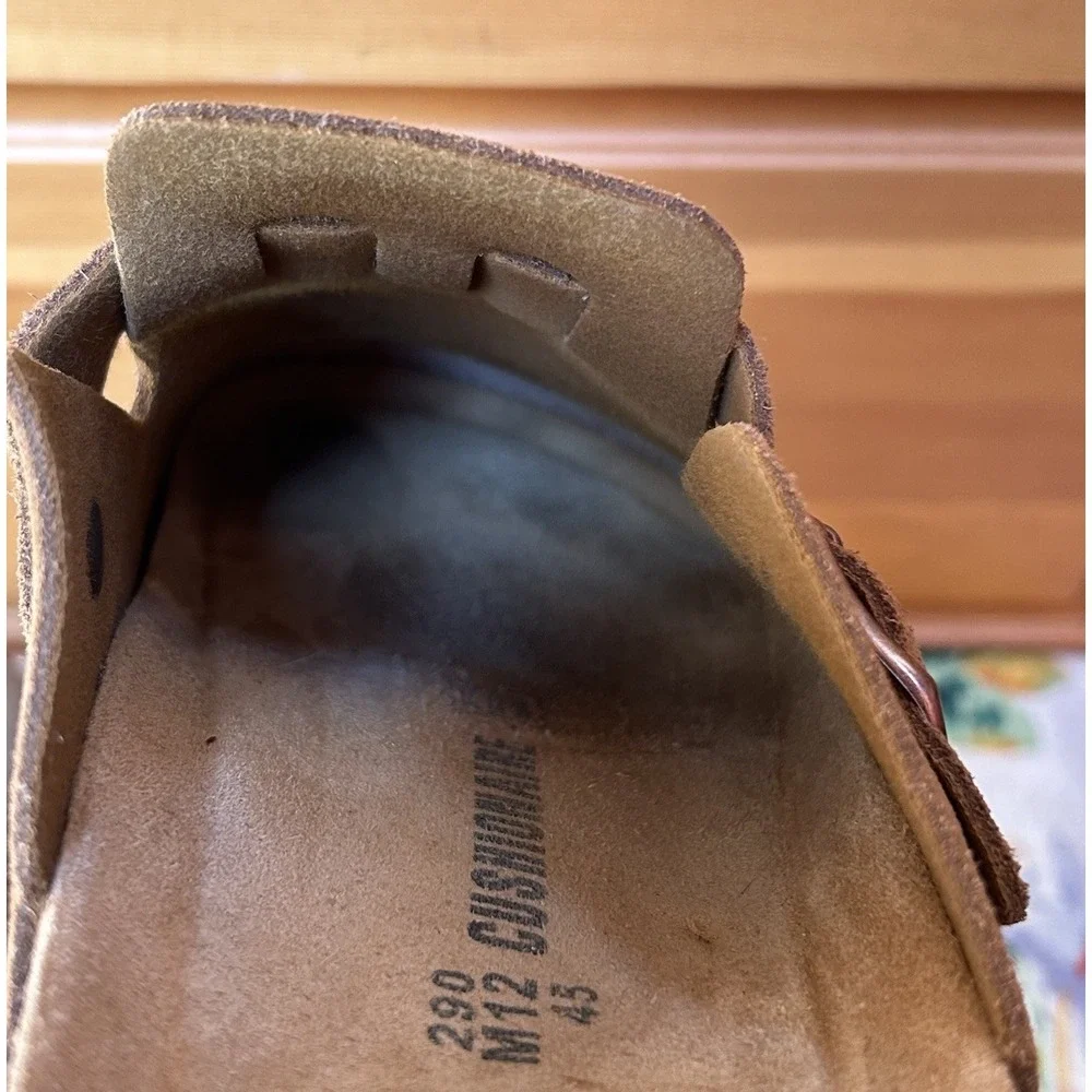 Cushionaire Haze Men's Leather Suede Clogs Comfortable Slip-On Arch Support 12M